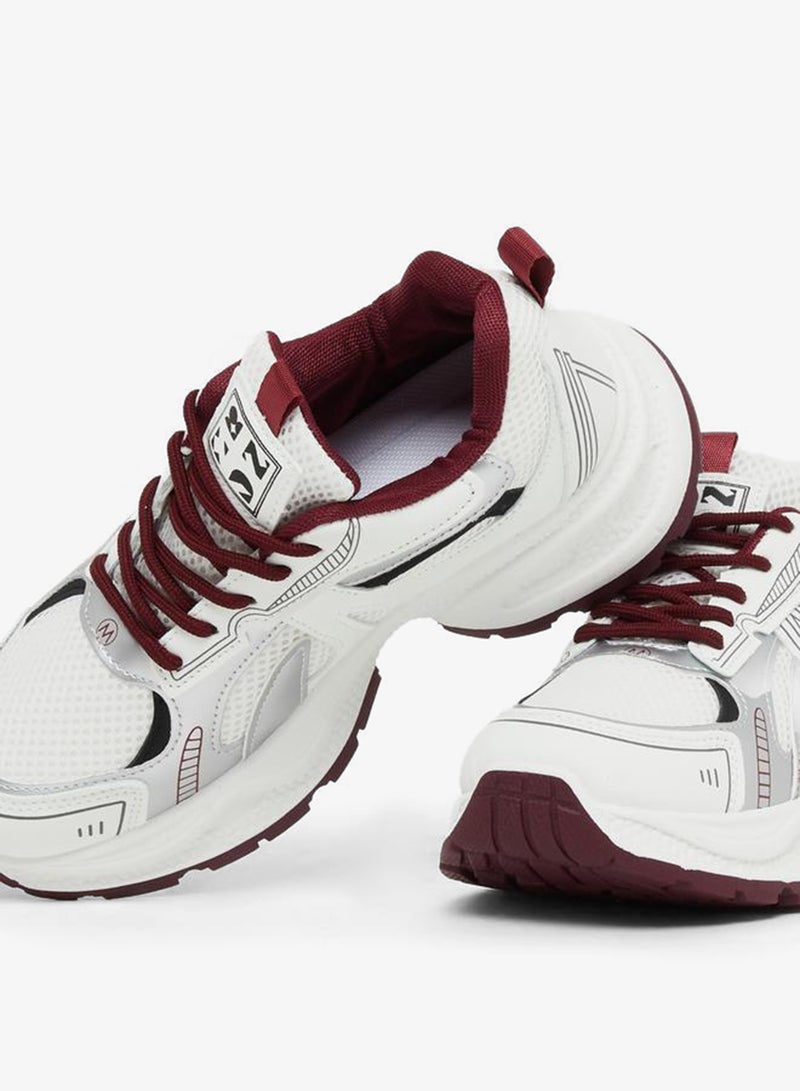 ستايلي اكتيف ستايلي سنيكرز دائري برباط وكعب سميك مع شريط خلفي - Image 4