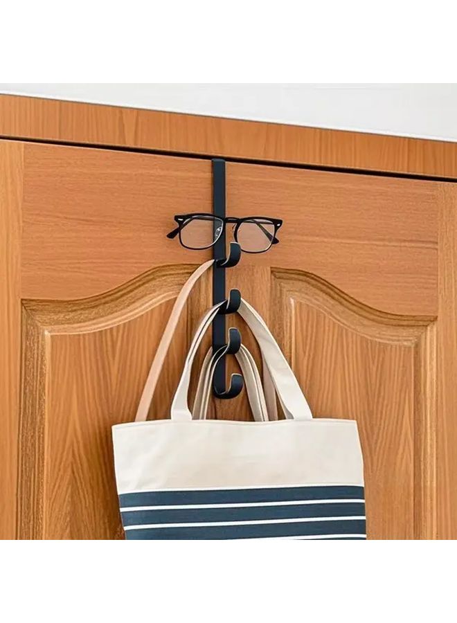 Black 5 Hook Plastic Clothing Storage Rack Space Saving Home Organizer - Image 2