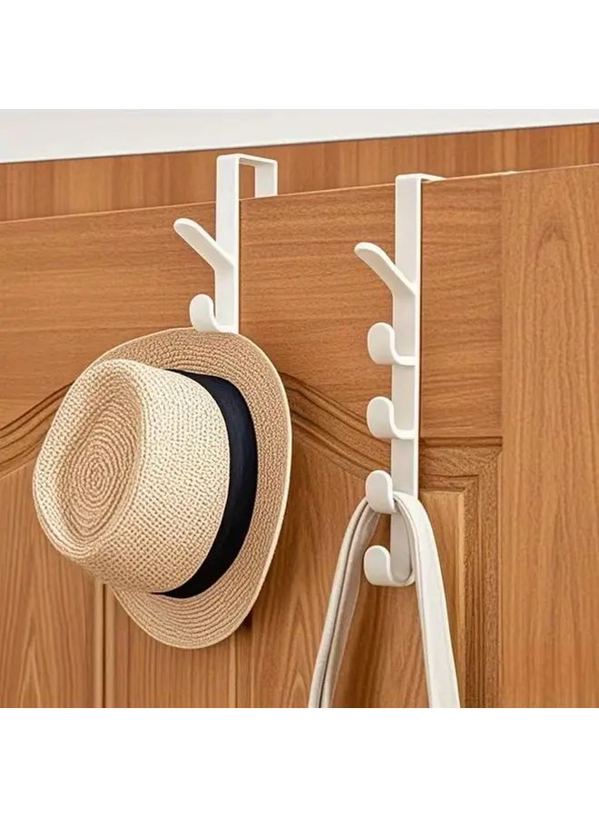 Black 5 Hook Plastic Clothing Storage Rack Space Saving Home Organizer - Image 4