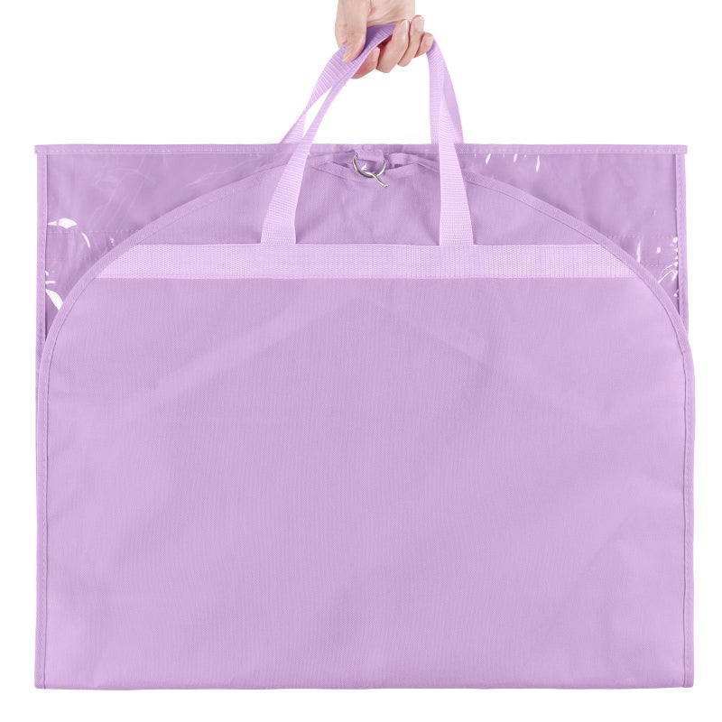 KEEGH Clear Garment Bags for Dance Costumes 40 inch Dance Garment Bags for Dancers Hanging Clothes for Closet Storage, with 4 Zipper Pockets for Competitions, Ballet, Theatre, 6 Pack, Purple - Image 3