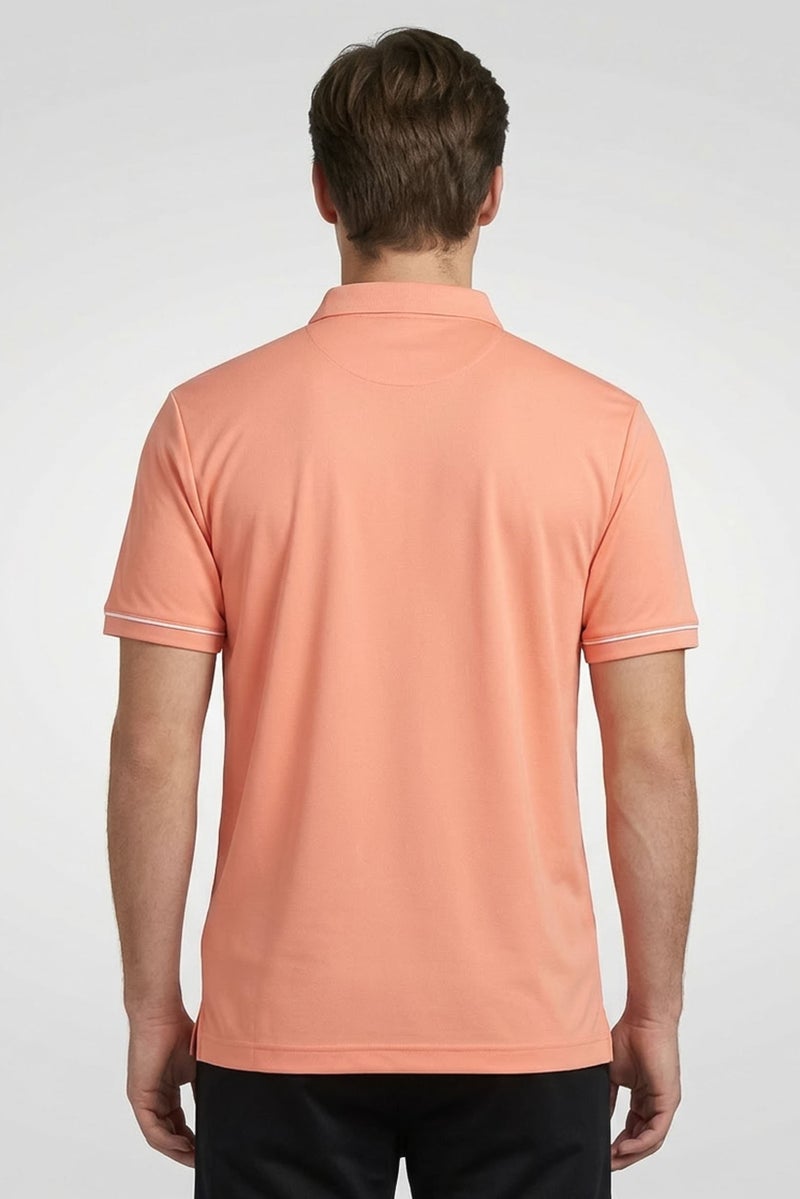 Ping Men Sportswear Fit Short Sleeve Outdoor Polo Shirt, Orange - Image 4