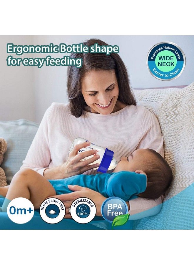 Luvlap زجاجة عطر N Flo W Neck F سعة 150 مل عبوة من قطعتين بنقشة نجوم الأزهار الزرقاء الداكنة - Image 4