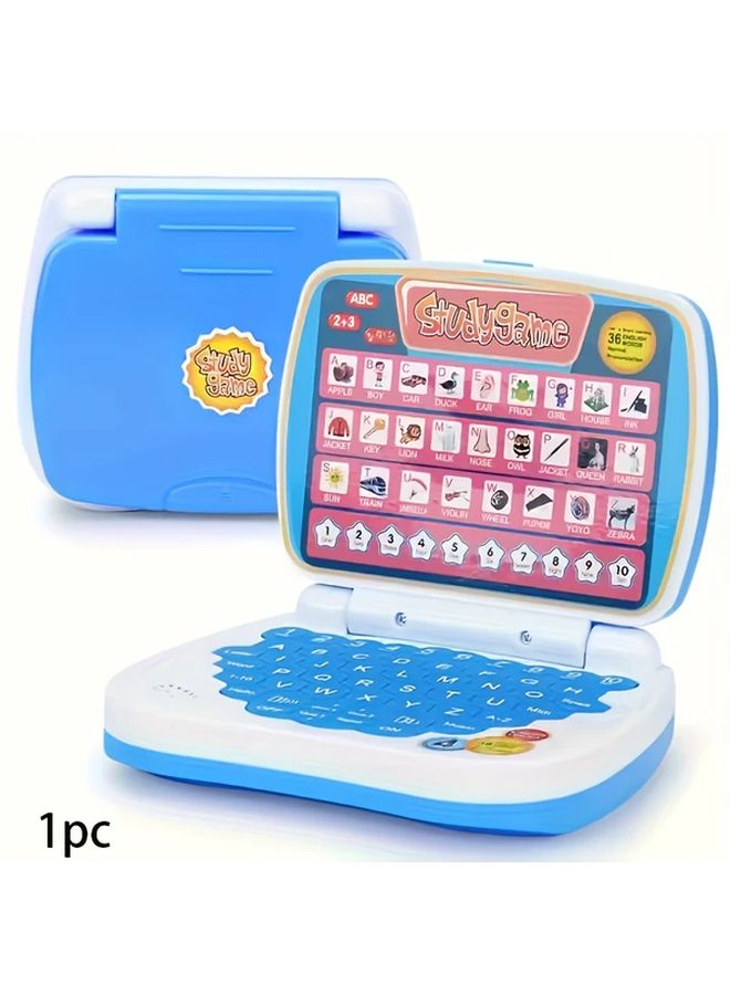 Blue Kids Laptop Educational Toy For Letters Numbers Math Music Age 3 Up - Image 1
