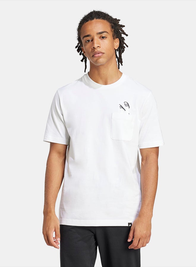 اديداس ي شيرت بجيب مطبوع - Image 1