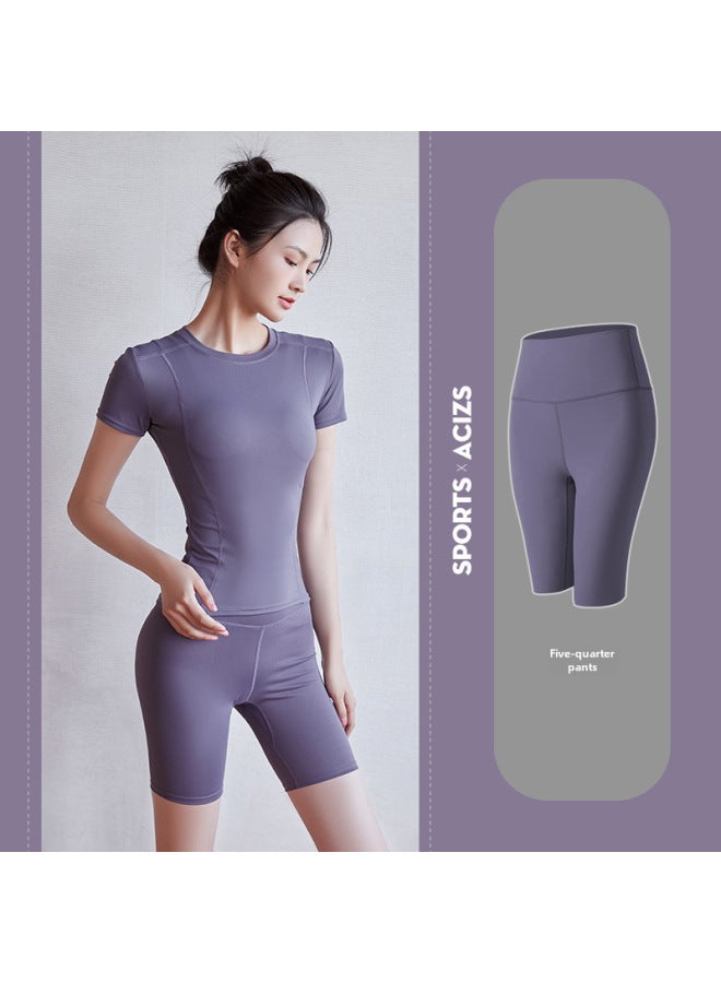 general Purple Women's High Waist Yoga Shorts, Butt Lifting Tummy Control Workout Shorts - Image 1