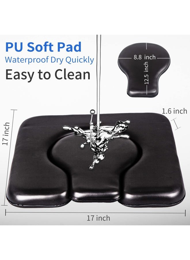 MINIVON PU Commode Chair Cushion Universal Fit, Thick Sponge Padded Soft Pad for Bedside Commode Seat Toilet Chair, Waterproof Cover Shower Seat Wheelchair, U Shape C Shape for Elderly - Image 3