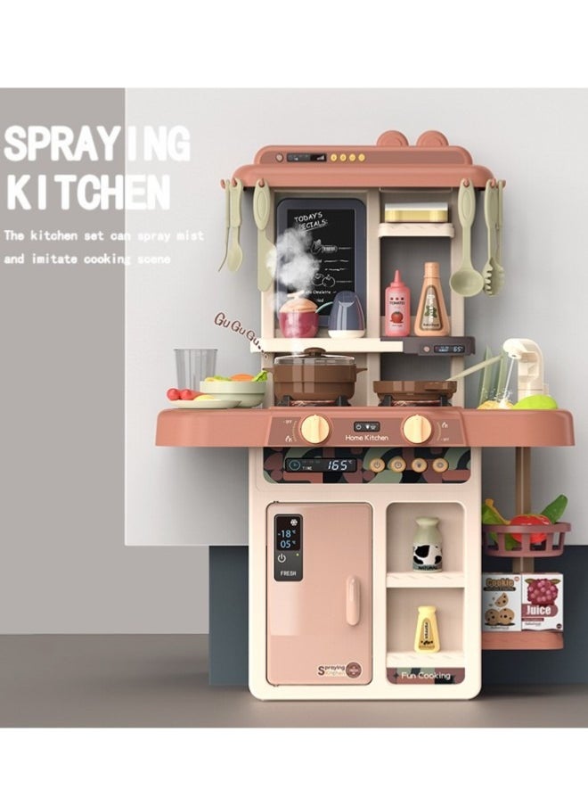 Kitchen Toys Set for Kids,Children's Pretend Play Cooking,42 pcs,with Sound and Light