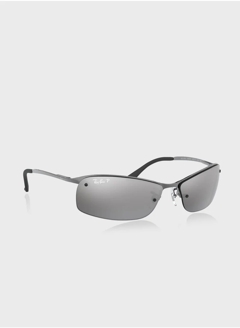Ray-Ban 0Rb3183 Rectangle Sunglasses