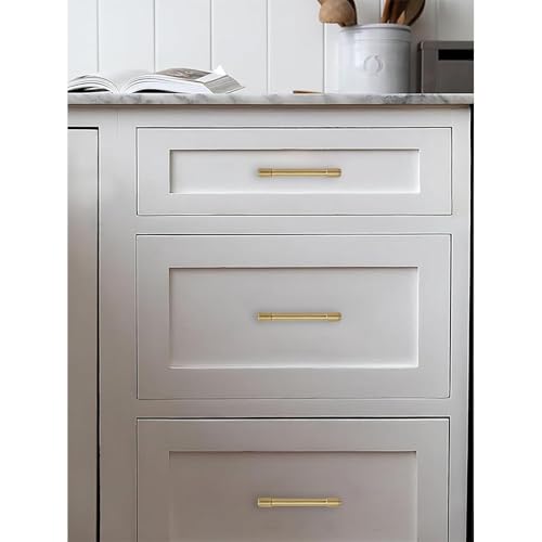 ZAUYX Solid Heavy Duty Jasper Pulls - 10 Pack Champagne Bronze Cabinet Pulls - 5 Inch Hole Centers for Kitchen Cupboard Handles and Bathroom - Image 5
