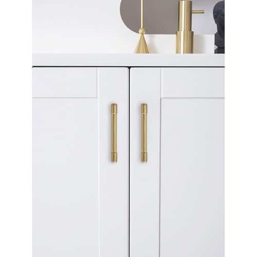 ZAUYX Solid Heavy Duty Jasper Pulls - 10 Pack Champagne Bronze Cabinet Pulls - 5 Inch Hole Centers for Kitchen Cupboard Handles and Bathroom - Image 4