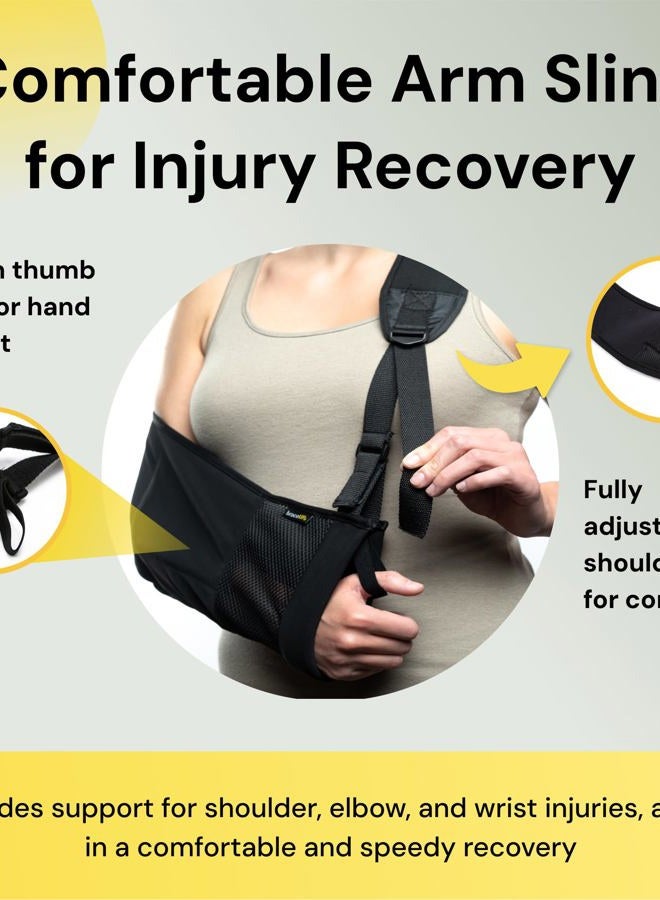 BraceUP Arm Sling Adjustable Arm Support for Broken Fractured Arm and Elbow - Image 2