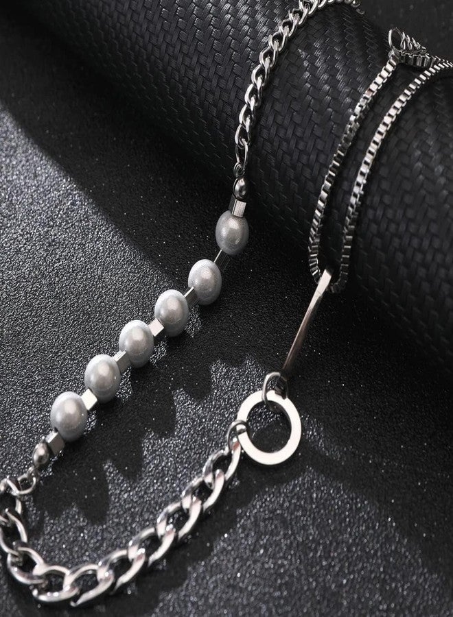 THE MEN THING PEARL RUGGED - Pure Titanium Steel Necklace with 23 inch Cuban Chain for Men & Boys - Image 5