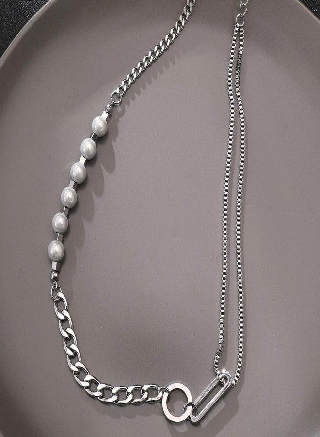 THE MEN THING PEARL RUGGED - Pure Titanium Steel Necklace with 23 inch Cuban Chain for Men & Boys - Image 4