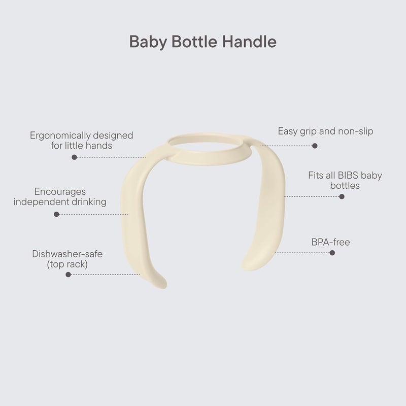 BIBS Baby Bottle Handle - Ivory - Image 3