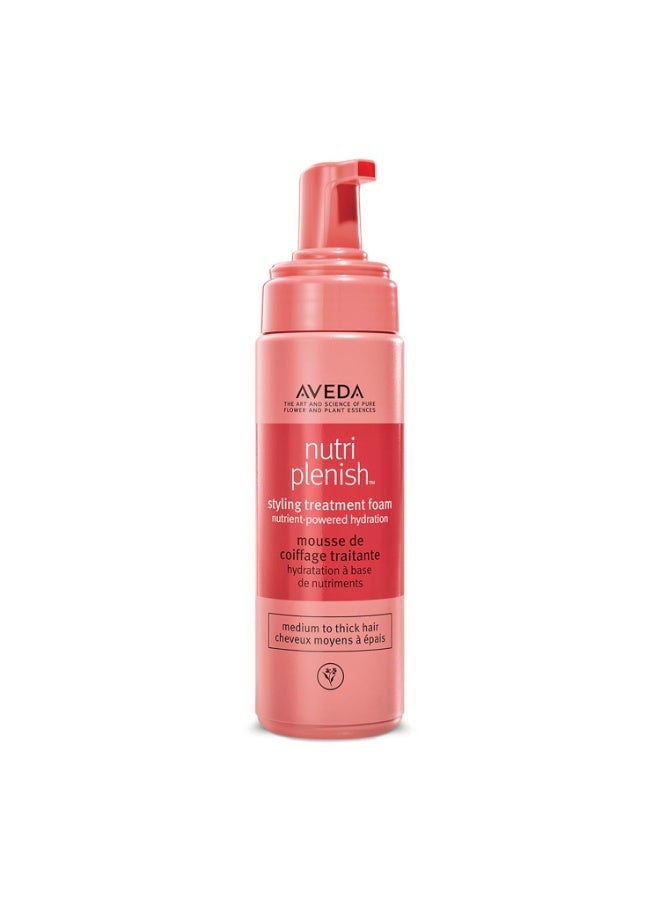 Aveda Nutriplenish Styling Treatment Foam | Soft Hold Styling Foam for Medium to Thick Hair | Hydrates and Nourishes | 94% Naturally Derived*, 6.7 Fl Oz - Image 1