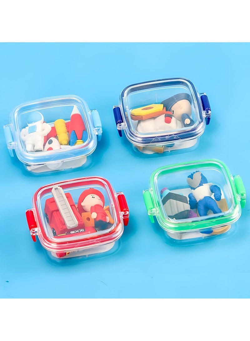 Huitich Ultraman Creative Stationery Eraser Set – Assorted Lunch Box Design (Pack of 1) - Image 3