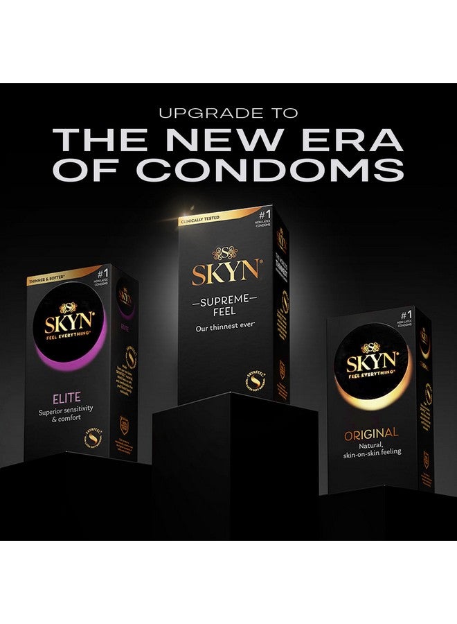 SKYN Supreme Feel Non-Latex Condoms, 10 Count, Ultra-Thin & Pre-Lubricated for a Natural, Smooth Fit - Image 4