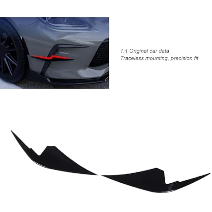 YDuupxe 2Pcs Splitter Fins Front Bumper Vent Spoiler Canard Aerodynamic Spoilers for Cars GR86 2022+ with Sporty Design - Image 2