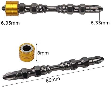 H9 Disco 5Pcs PH2 65mm Double Ended Screwdriver Bits | S2 Steel Phillips Bit with Small Magnetic Ring | 1/4" Hex Shank Power Drill Bits for Drywall, DIY, Furniture & Electric Screwdrivers - Image 5