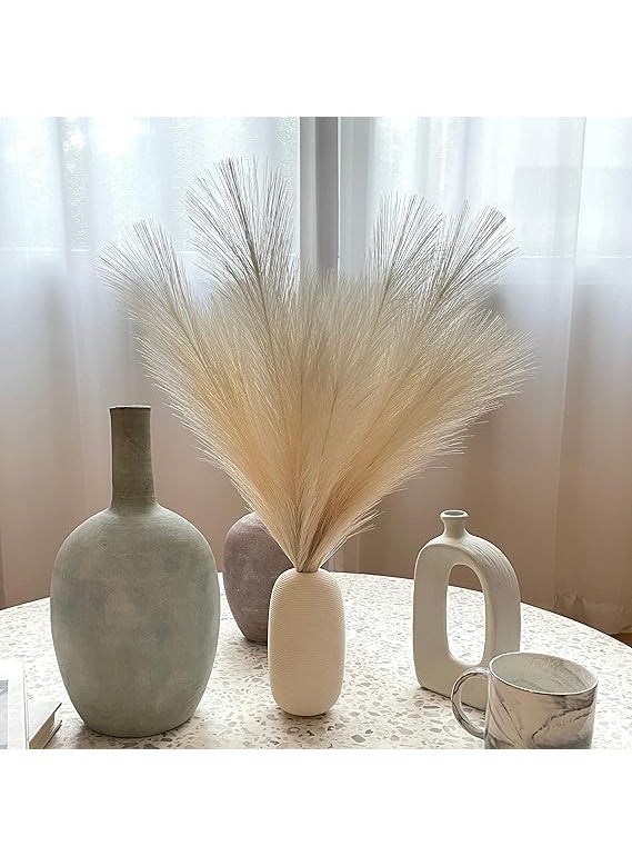 Generic Well Art Gallery Artificial Faux Pampas Grass Fluffy Home Office Bedroom Table Diwali Decor Blue Poppy Artificial Flower 17 inch Pack of 1 Flower Bunch 