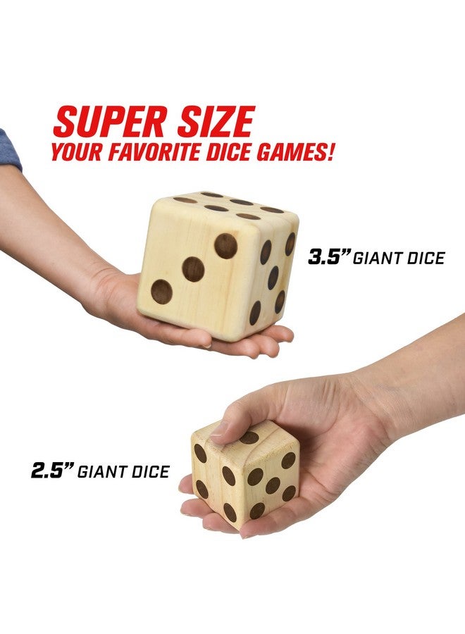 GoSports Giant Wooden Playing Dice Set With Rollzee And Farkle Scoreboard - Includes 6 Dice, Dry-Erase Scoreboard And Canvas Tote Bag - Choose 2.5 Inch Or 3.5 Inch Dice - Image 4
