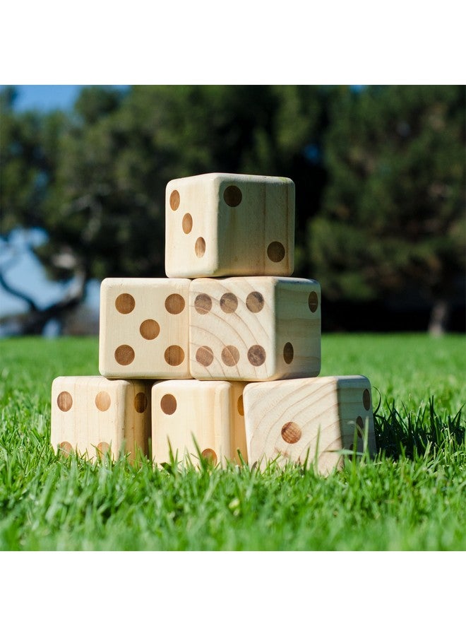 GoSports Giant Wooden Playing Dice Set With Rollzee And Farkle Scoreboard - Includes 6 Dice, Dry-Erase Scoreboard And Canvas Tote Bag - Choose 2.5 Inch Or 3.5 Inch Dice - Image 5