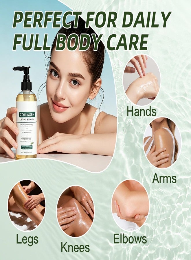 Liillya Collagen Lifting Body Oil for Firming & Hydration, Nourishing Body Oil After Shower for Women & Men, Moisturizing Anti Aging Lightweight Massage Oil for All Skin Types, Non-Greasy, 3.38 FL OZ - Image 5