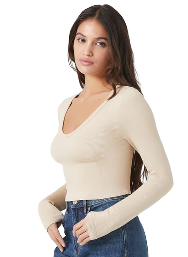 FOREVER 21 Seamless Long-Sleeve Crop Top - Image 3