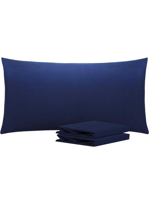 Signoola Basics Lightweight Super Soft Easy Care Microfiber Envelope Pillow cases, Pack of 2 pcs, 50 x 70 cm,Navy Blue color, Pillows Not Included.