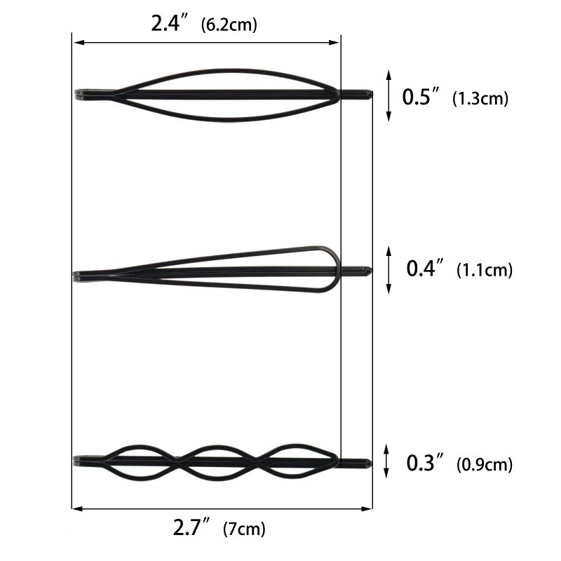 PIDOUDOU 36 Pieces 2.7Inch Black Bobby Pins for Women, Black Metal Hair Clips for Girls Hair Grips - Image 4