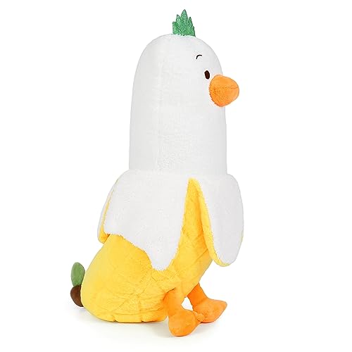 PEACH CAT Pineapple Banana Duck Plush Pillow Duck Stuffed Animal Cute Fruit Plushie for Girls and Boys White 19.7" - Image 5