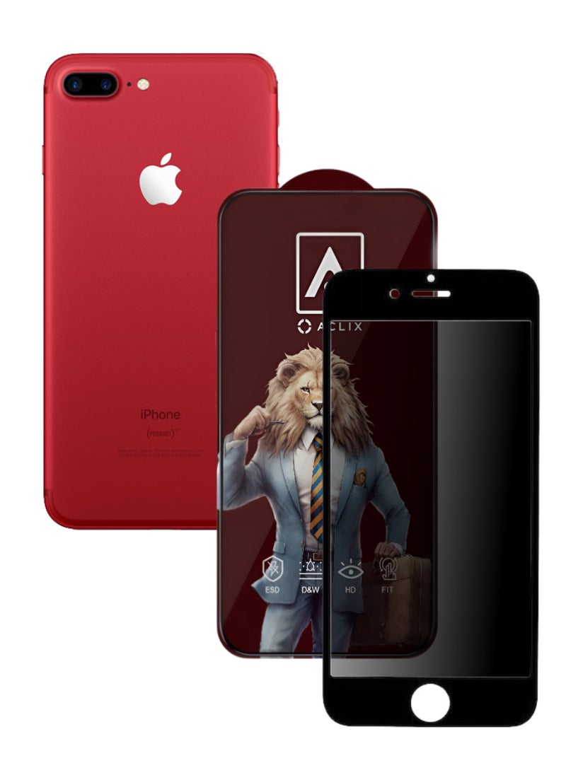 ACLIX Antistatic ESD Dustof Premium Quality High Definition Anti-Spy Privacy Tempered Glass Screen tector Designed For  iPhone 7 Plus - Image 1