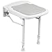 Caredear Wall Mounted Shower Seats Support 550lbs Adjustable Height Fold Down Shower Seat Wall Mounted Folding Shower Bench Wall Mounted for ElderlyAdultsPregnantsSeniorsDisabled - Image 1