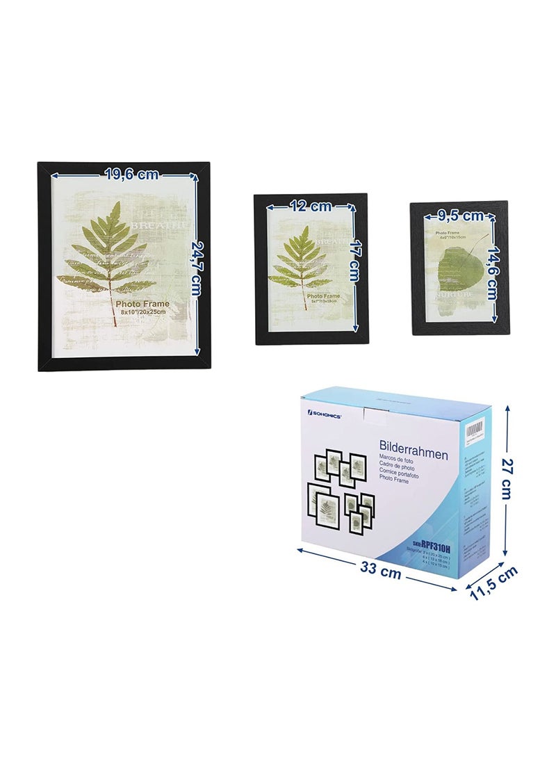 SONGMICS SONGMICS Black RPF310H Modern 10x Glass Photo Frames for Home, Drawing Room (25x20x3cm)  - Image 5