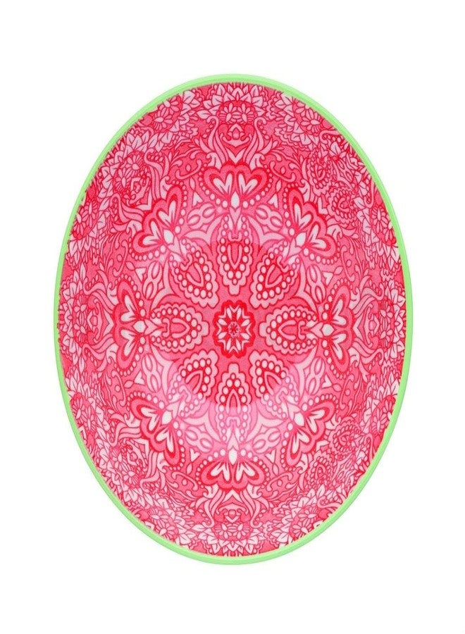 KitchenCraft Premium Red & Pink Victorian Style Print Ceramic Bowl | 15.7 cm Stoneware Serving, Soup, Salad & Pasta Bowl | Microwave & Dishwasher Safe with Footed Base | Elegant Decorative Tableware - Image 2