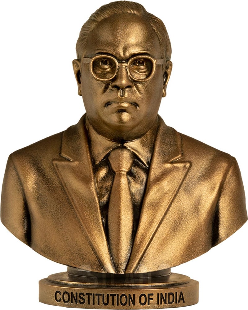 SILAII Dr. B. R. Ambedkar Car Dashboard Idol – 3 Inch | Miniature Statue for Car Interior Decor | Antique Bronze Finish | Ideal for Home, Office & Gifting - Image 1