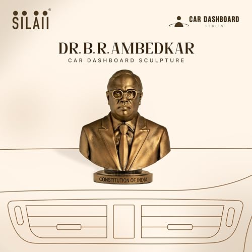 SILAII Dr. B. R. Ambedkar Car Dashboard Idol – 3 Inch | Miniature Statue for Car Interior Decor | Antique Bronze Finish | Ideal for Home, Office & Gifting - Image 3