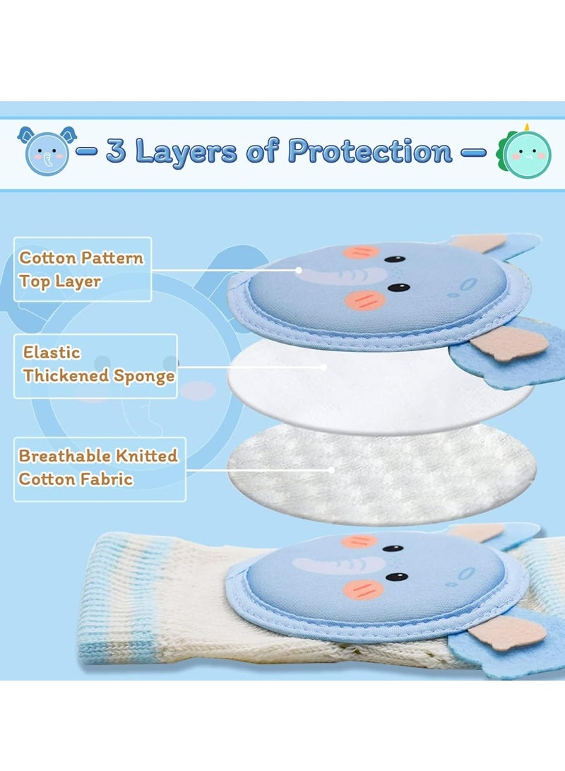 Oasisgalore 2 Pairs Non-Slip Baby Crawling Knee Pads Protect Infant Knees for baby Gift  - Image 5