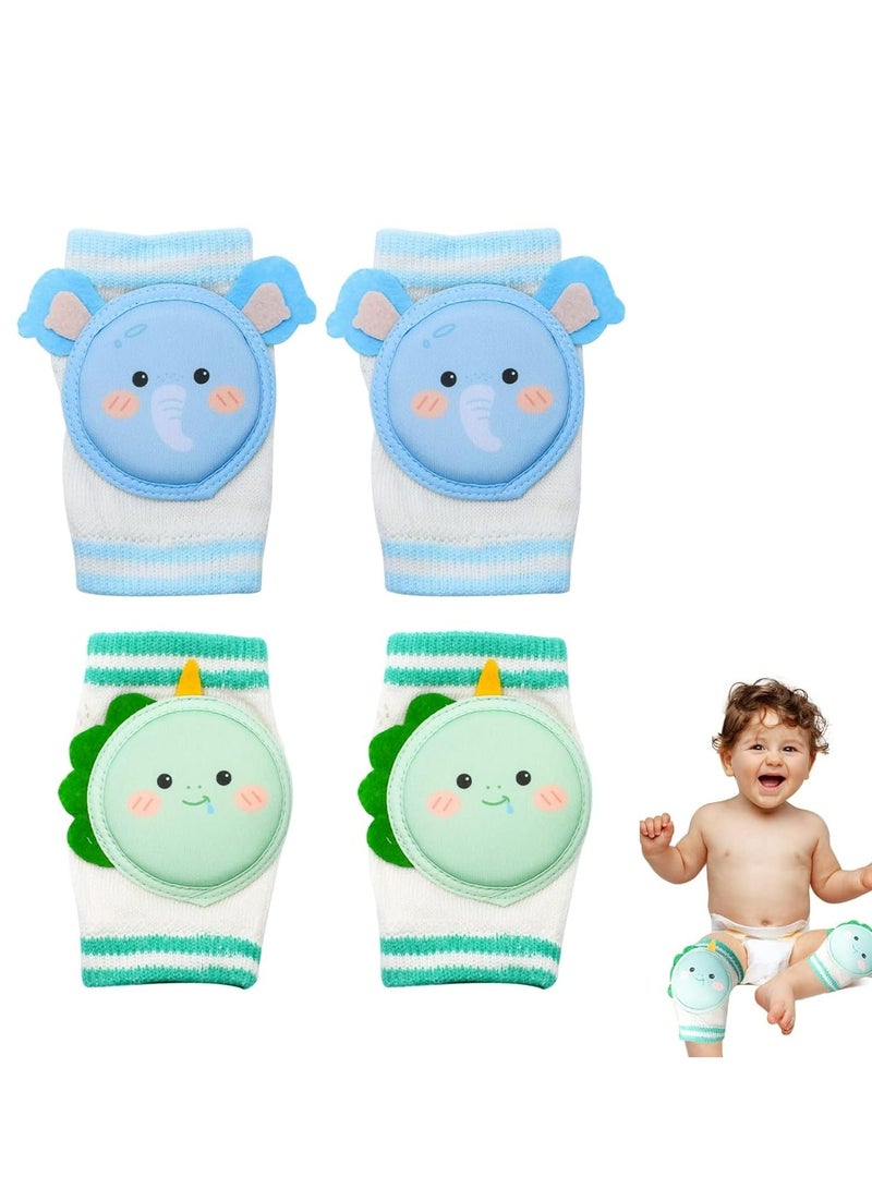 Oasisgalore 2 Pairs Non-Slip Baby Crawling Knee Pads Protect Infant Knees for baby Gift  - Image 1