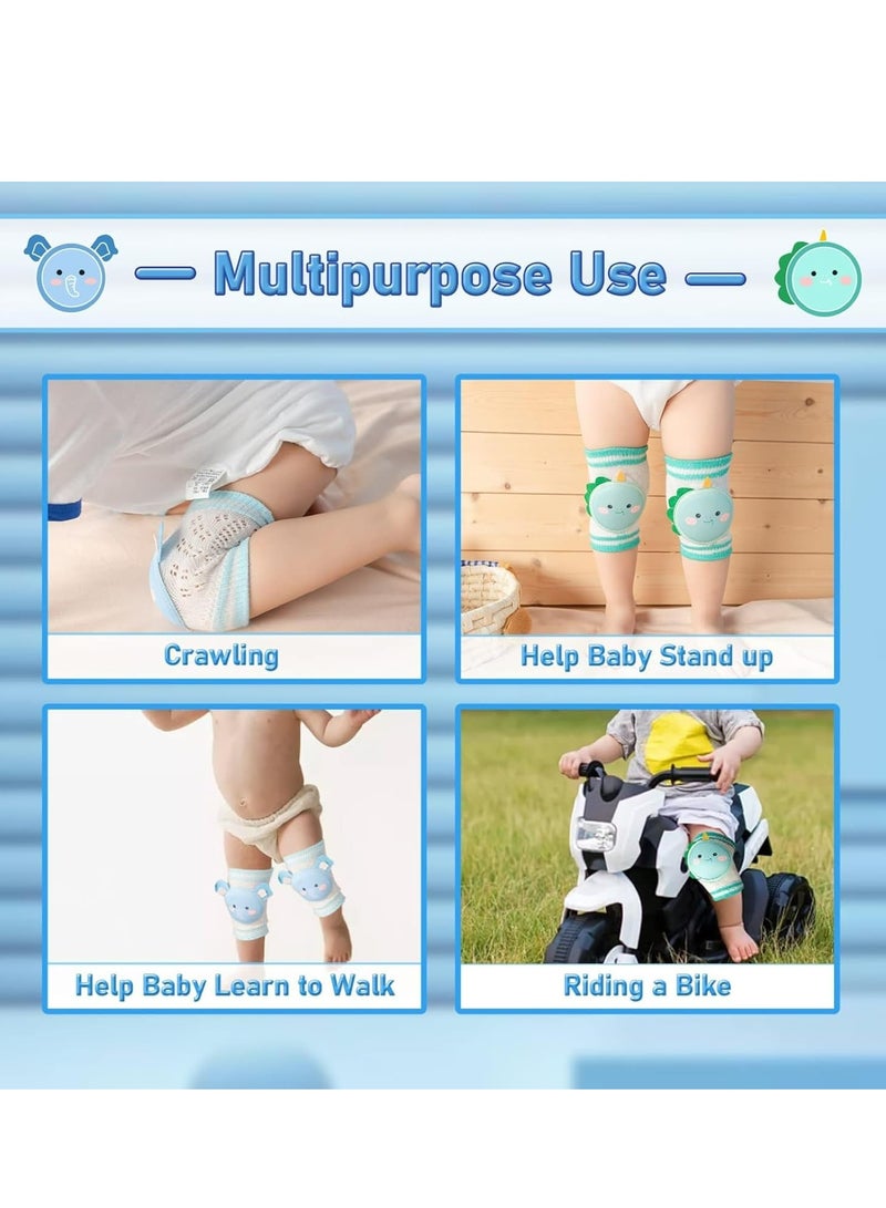 Oasisgalore 2 Pairs Non-Slip Baby Crawling Knee Pads Protect Infant Knees for baby Gift  - Image 4