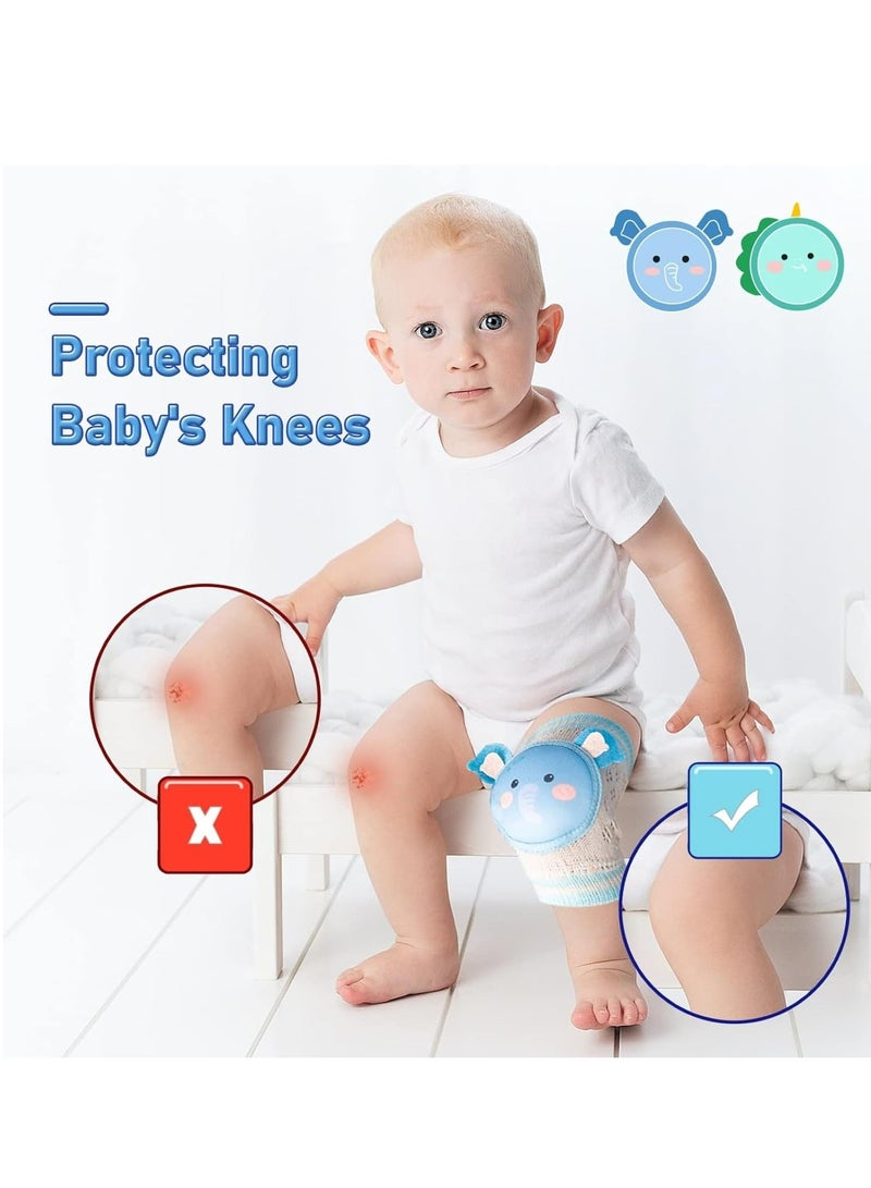 Oasisgalore 2 Pairs Non-Slip Baby Crawling Knee Pads Protect Infant Knees for baby Gift  - Image 2