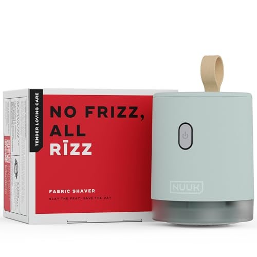 NUUK RIZZ Rechargeable Lint Remover for Clothes with FREE Storage Pouch | 2 Speed Modes For All Fabrics | 60 Min Runtime with Type-C Charging | Fabric Shaver for Woolen Sweaters, Shawls, Coats, Shirts - Image 1