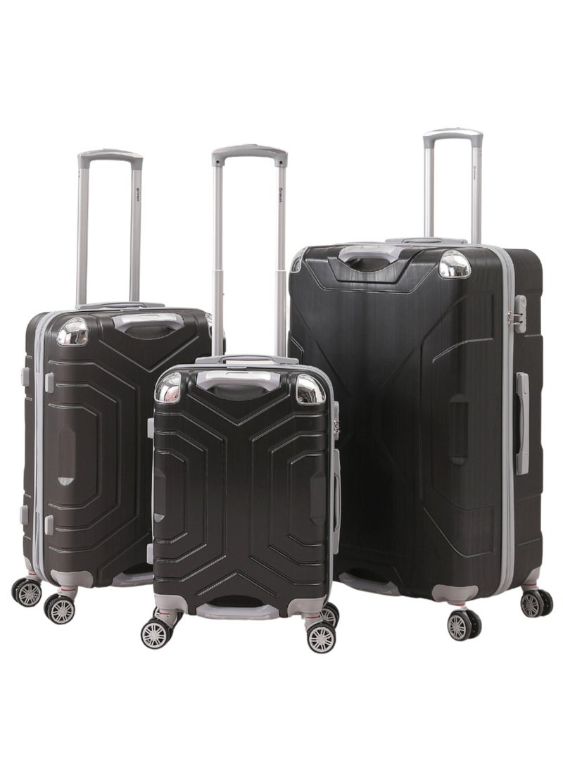 STARLIFE 3 Piece ABS Hard side Trolley Luggage Set Spinner Wheels with Number Lock 20/24/30 Inch - Image 1