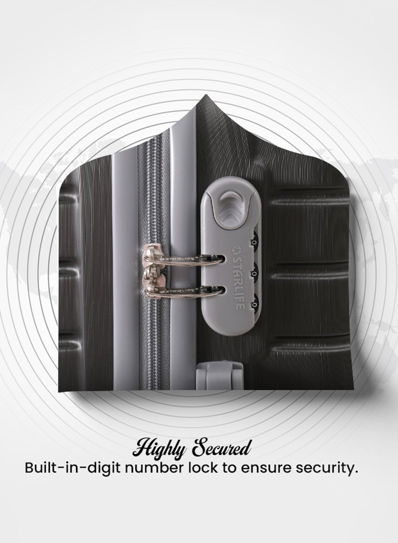 STARLIFE 3 Piece ABS Hard side Trolley Luggage Set Spinner Wheels with Number Lock 20/24/30 Inch - Image 4