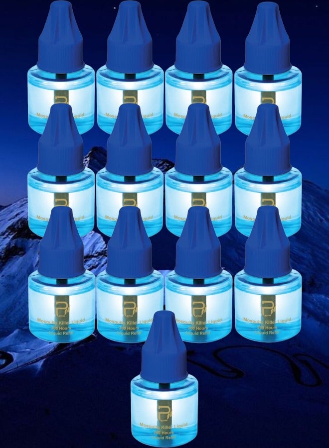 بيرون 13 قطع عبوة غيار سائل بيرون لجهاز قاتل الناموس 1080 ساعة ذو ريحة عطرية جميلة 45 مل - Image 1