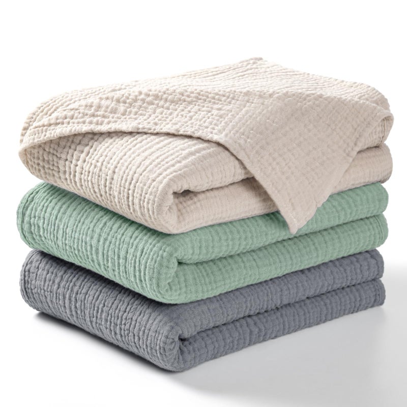 lulumoon Muslin Swaddle Blanket Baby Cotton Swaddling Blanket Soft Baby Receiving Blankets Neutral 3PackGreyGreen