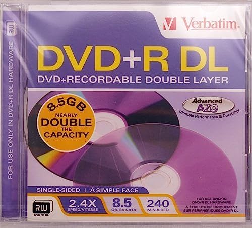 Verbatim Dual-Layer DVD-R Disc, 8.5GB, 2.4x, w/Jewel Case - Image 2