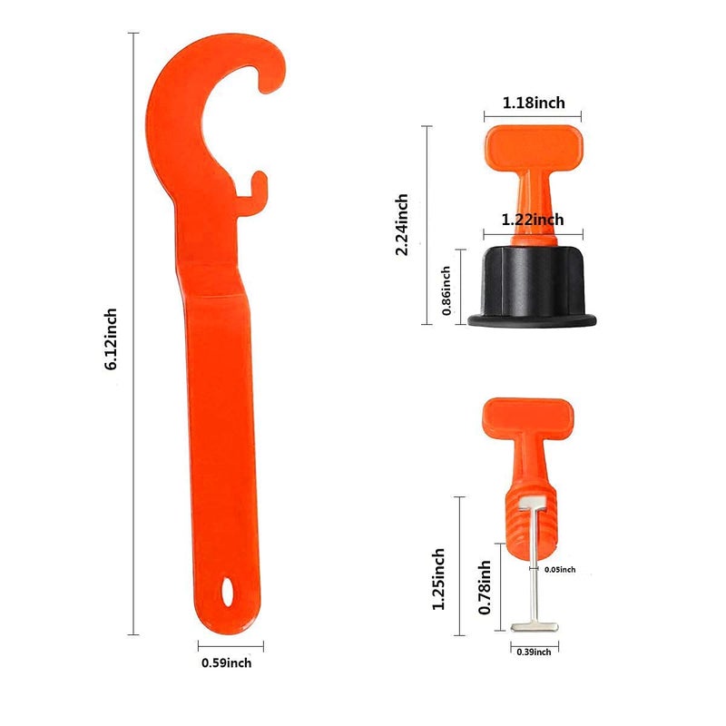 VENEKETY VENEKETY 50 pcs Reusable Tile Levelling System Kit For Floor Wall TilesSuitable for 325MM Tile Leveler Spacer Tile leveling clip  - Image 4