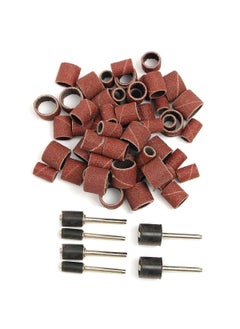 Fozti Fozti 51pcs Sanding Drum Set for Dremel and All Other Rotary Tools with Corded Electric 51 Replaceable Sanding Bands 6 Rubber Drum Mandrels for Wood Metal Work Jewellery Model Making DIY Crafts  - Image 1