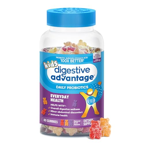 Digestive Advantage Daily Probiotic Gummy for Kids Multi Natural Fruit Flavours 800 Count